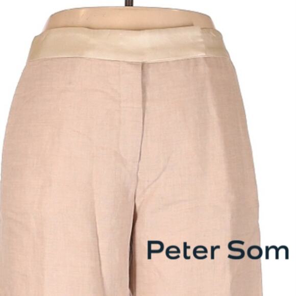 PETER SOM design wide leg linen pants size 12 NEW! - Picture 2 of 7
